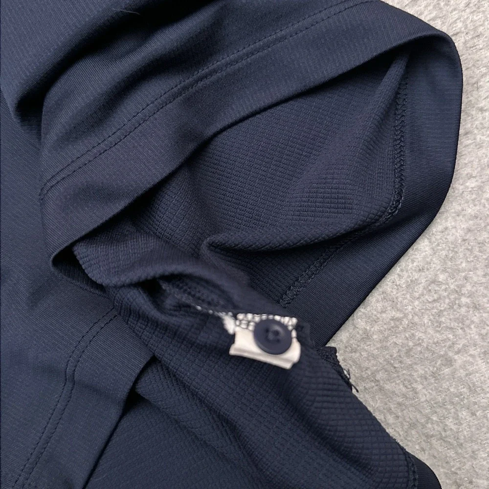Nike Dri-Fit Polo Shirt Men's Medium Navy Blue Performance‎ Stretch Golf CMU